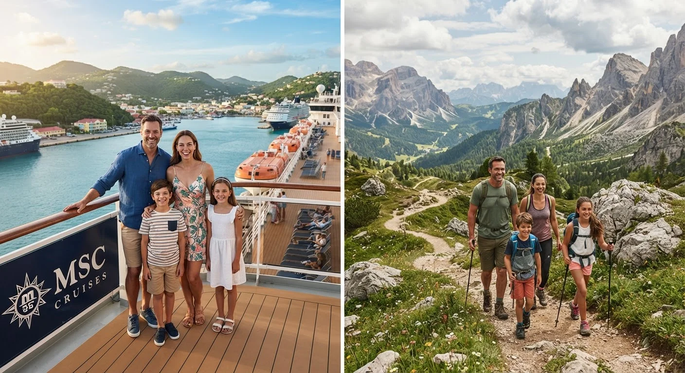 Choosing Between a Cruise and a Land-Based Family Vacation